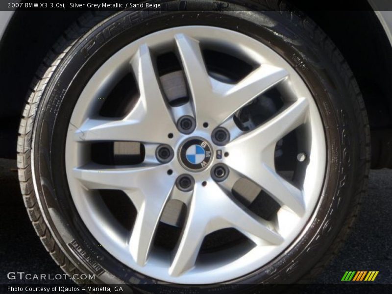 Silver Grey Metallic / Sand Beige 2007 BMW X3 3.0si