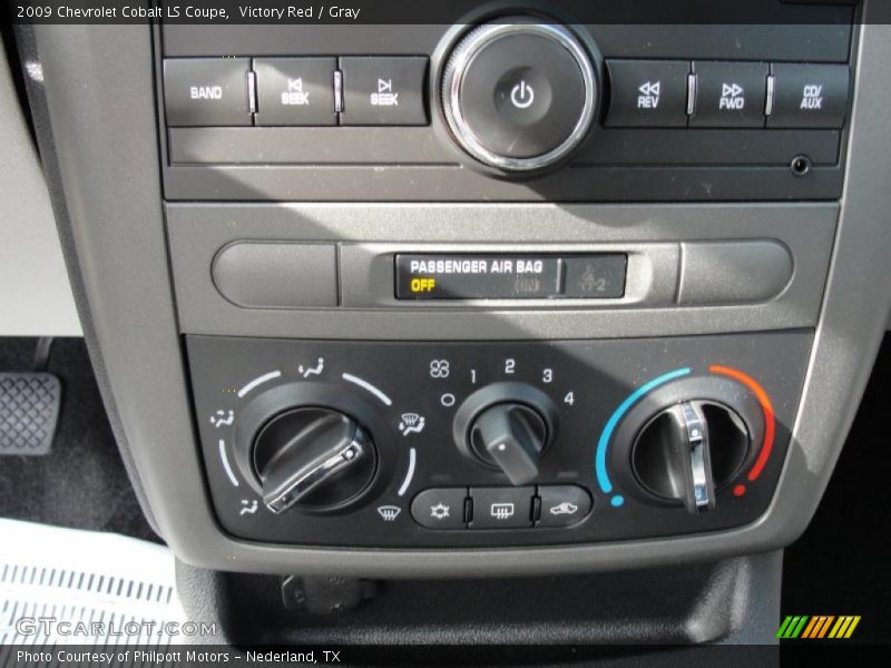 Controls of 2009 Cobalt LS Coupe
