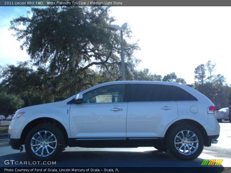 White Platinum Tri-Coat / Medium Light Stone 2011 Lincoln MKX FWD
