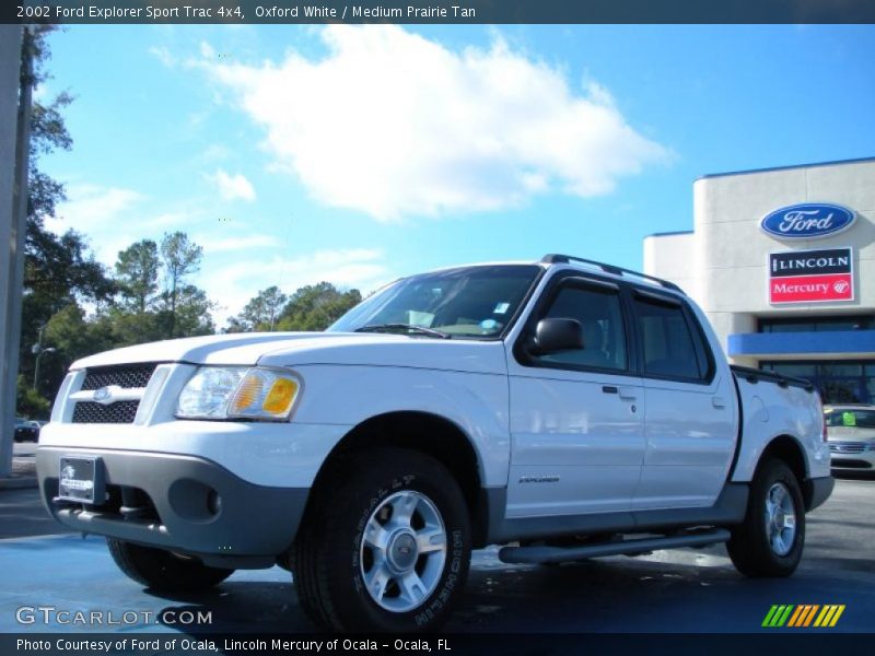 Oxford White / Medium Prairie Tan 2002 Ford Explorer Sport Trac 4x4