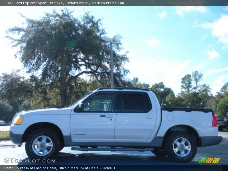 Oxford White / Medium Prairie Tan 2002 Ford Explorer Sport Trac 4x4