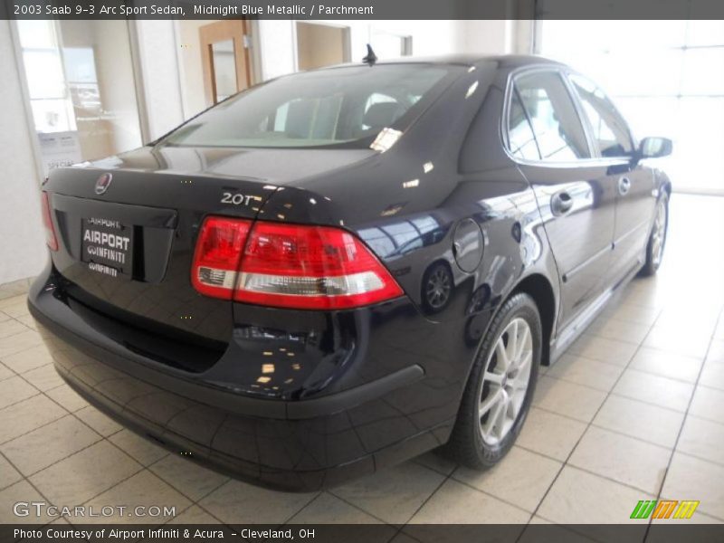 Midnight Blue Metallic / Parchment 2003 Saab 9-3 Arc Sport Sedan