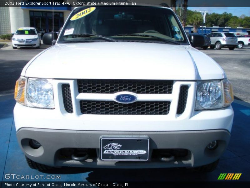 Oxford White / Medium Prairie Tan 2002 Ford Explorer Sport Trac 4x4