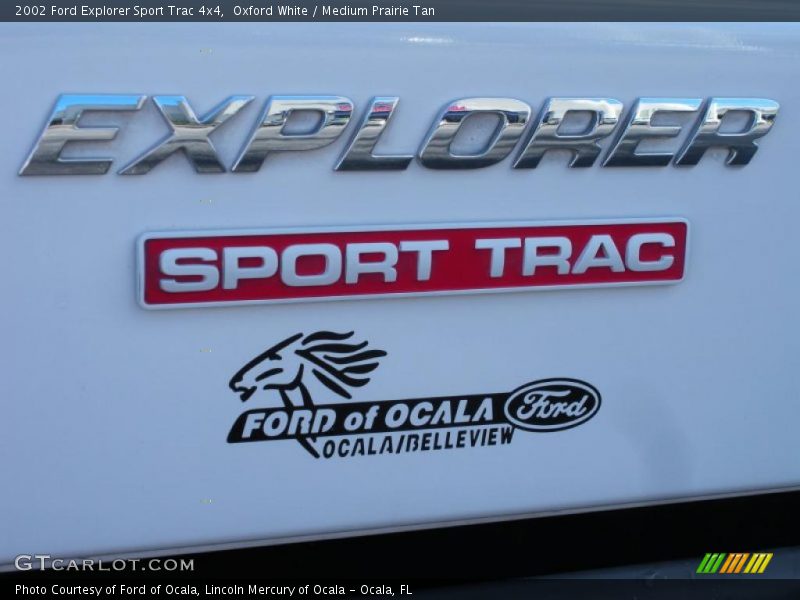 Oxford White / Medium Prairie Tan 2002 Ford Explorer Sport Trac 4x4
