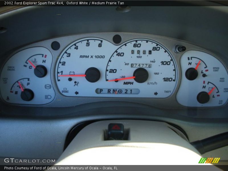  2002 Explorer Sport Trac 4x4 4x4 Gauges