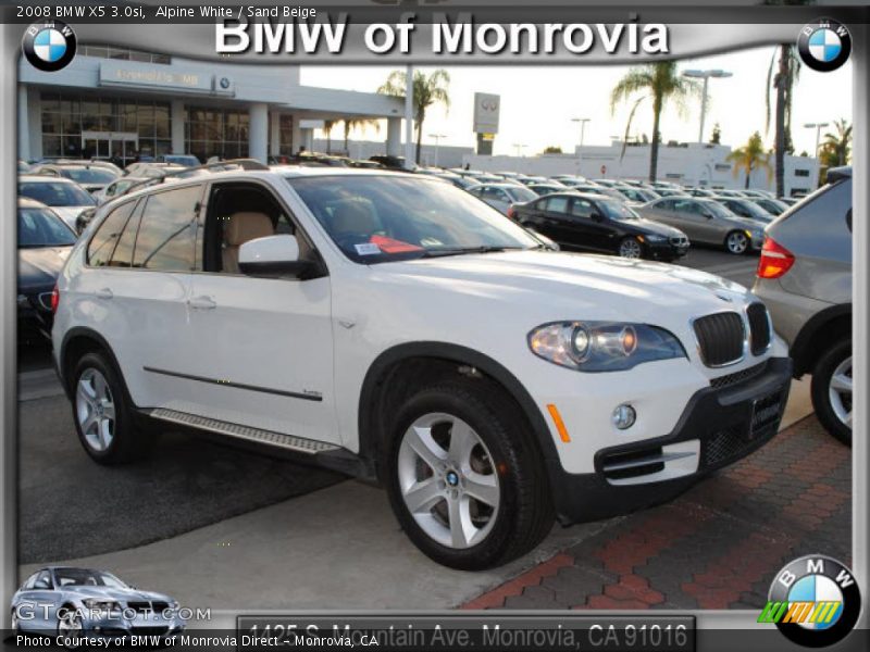 Alpine White / Sand Beige 2008 BMW X5 3.0si