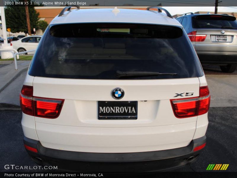 Alpine White / Sand Beige 2008 BMW X5 3.0si