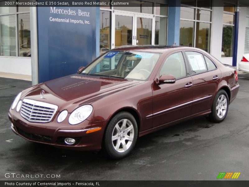 Barolo Red Metallic / Cashmere 2007 Mercedes-Benz E 350 Sedan