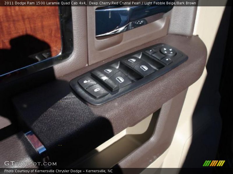 Deep Cherry Red Crystal Pearl / Light Pebble Beige/Bark Brown 2011 Dodge Ram 1500 Laramie Quad Cab 4x4