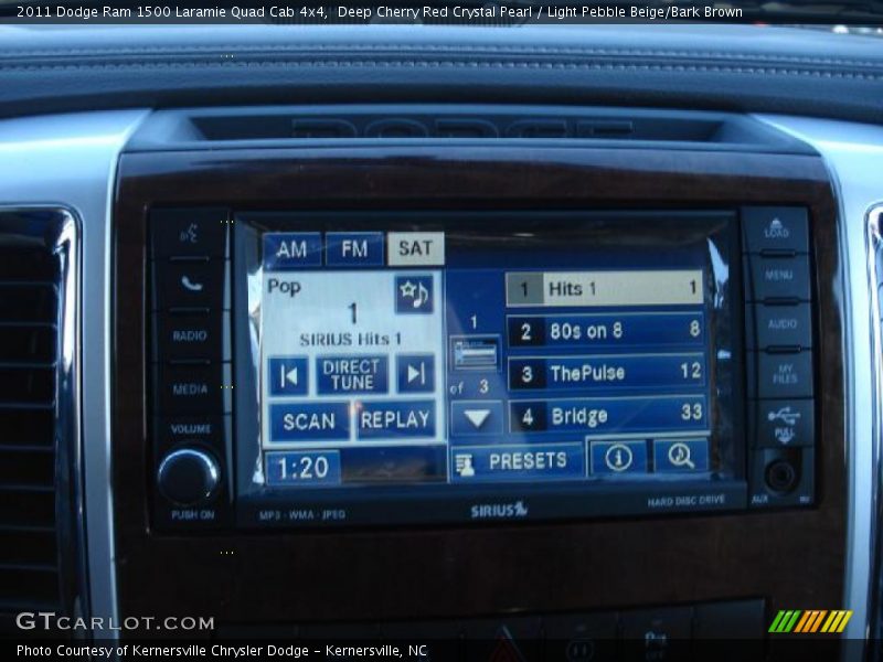 Deep Cherry Red Crystal Pearl / Light Pebble Beige/Bark Brown 2011 Dodge Ram 1500 Laramie Quad Cab 4x4
