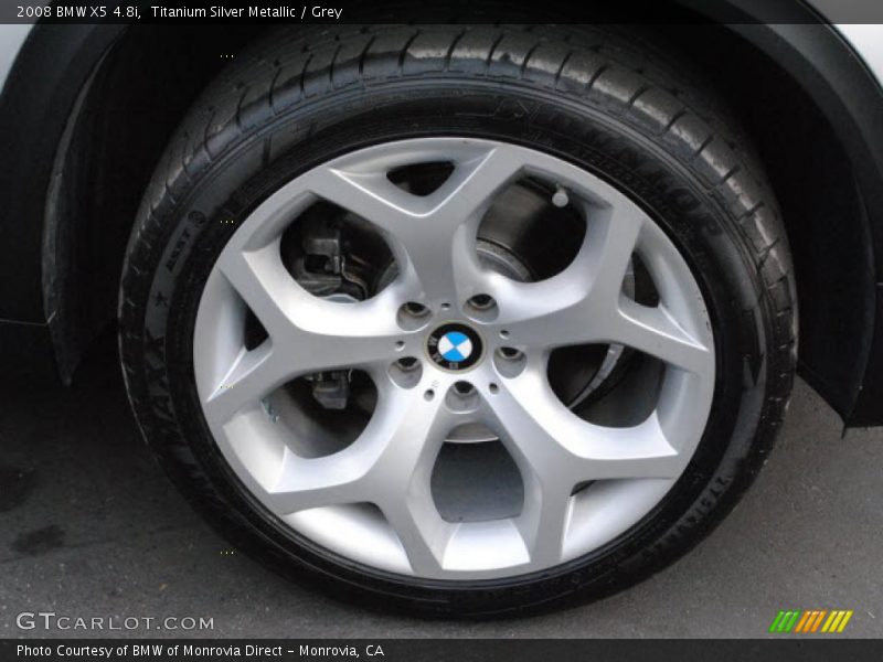 Titanium Silver Metallic / Grey 2008 BMW X5 4.8i