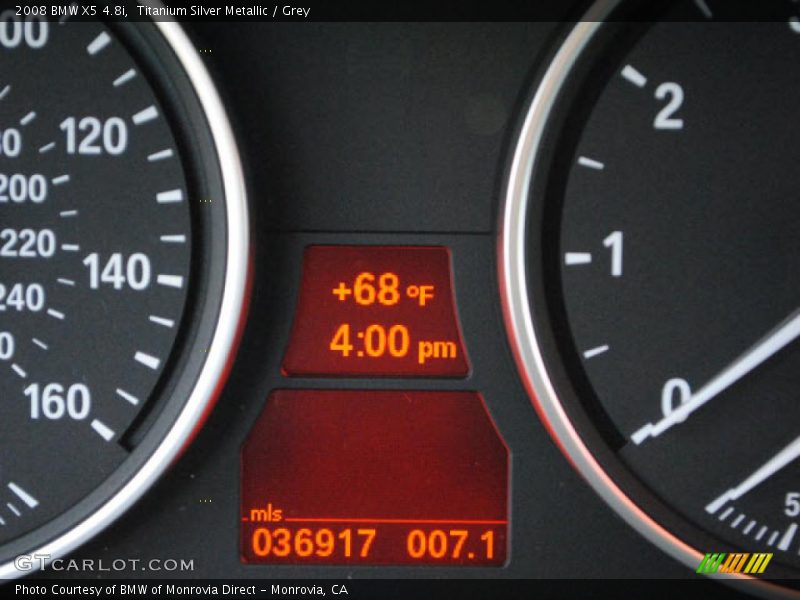 Titanium Silver Metallic / Grey 2008 BMW X5 4.8i