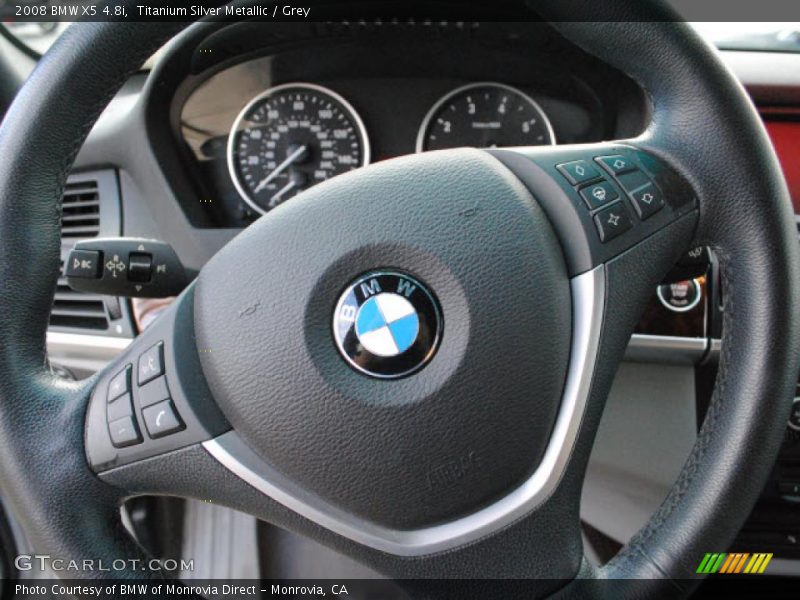 Titanium Silver Metallic / Grey 2008 BMW X5 4.8i