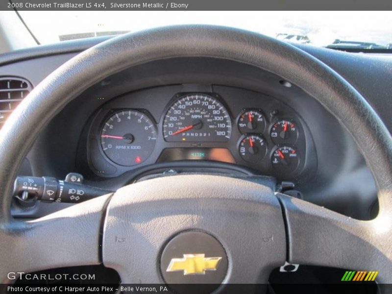 Silverstone Metallic / Ebony 2008 Chevrolet TrailBlazer LS 4x4