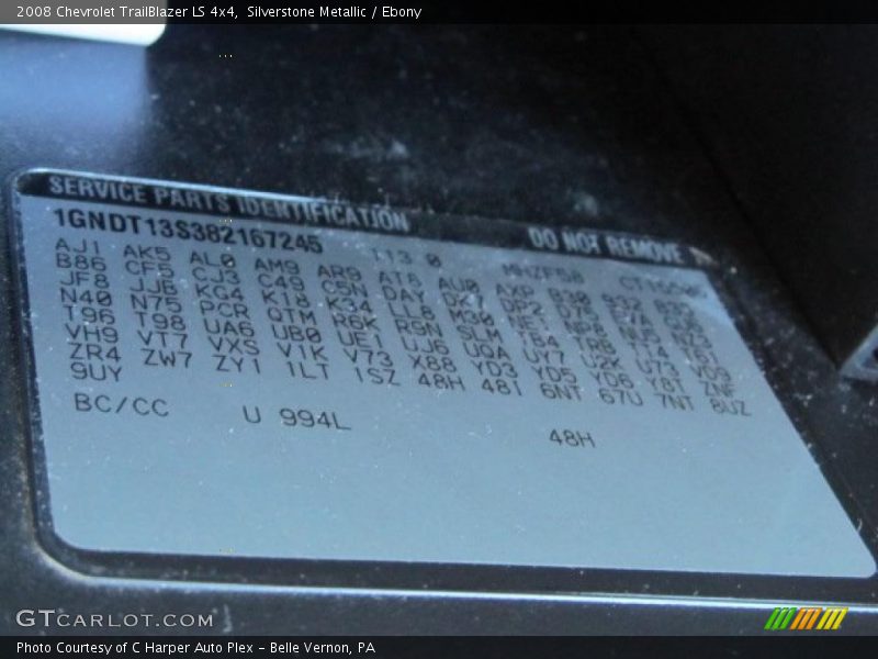 Silverstone Metallic / Ebony 2008 Chevrolet TrailBlazer LS 4x4