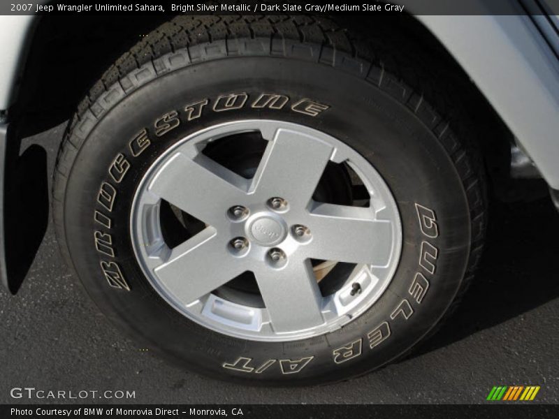 Bright Silver Metallic / Dark Slate Gray/Medium Slate Gray 2007 Jeep Wrangler Unlimited Sahara