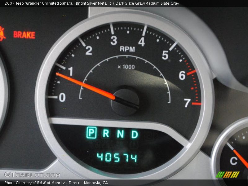 Bright Silver Metallic / Dark Slate Gray/Medium Slate Gray 2007 Jeep Wrangler Unlimited Sahara