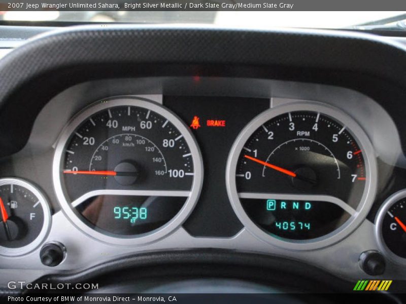Bright Silver Metallic / Dark Slate Gray/Medium Slate Gray 2007 Jeep Wrangler Unlimited Sahara