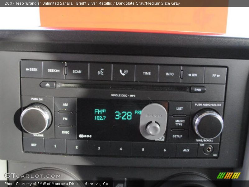 Bright Silver Metallic / Dark Slate Gray/Medium Slate Gray 2007 Jeep Wrangler Unlimited Sahara