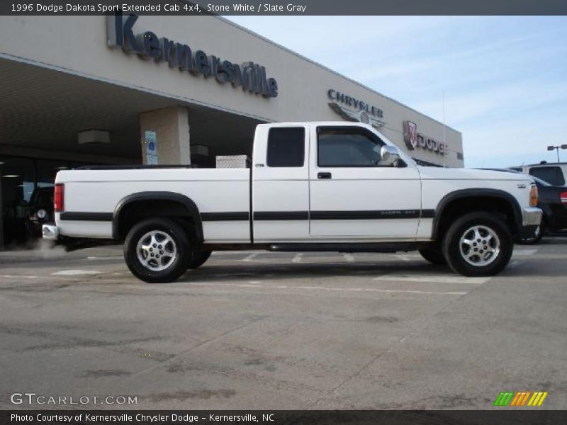 Stone White / Slate Gray 1996 Dodge Dakota Sport Extended Cab 4x4