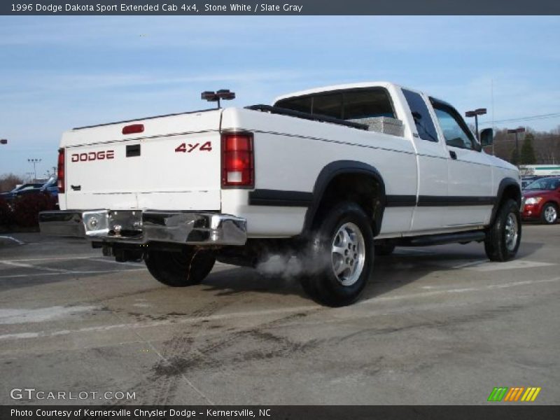 Stone White / Slate Gray 1996 Dodge Dakota Sport Extended Cab 4x4