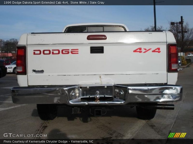 Stone White / Slate Gray 1996 Dodge Dakota Sport Extended Cab 4x4