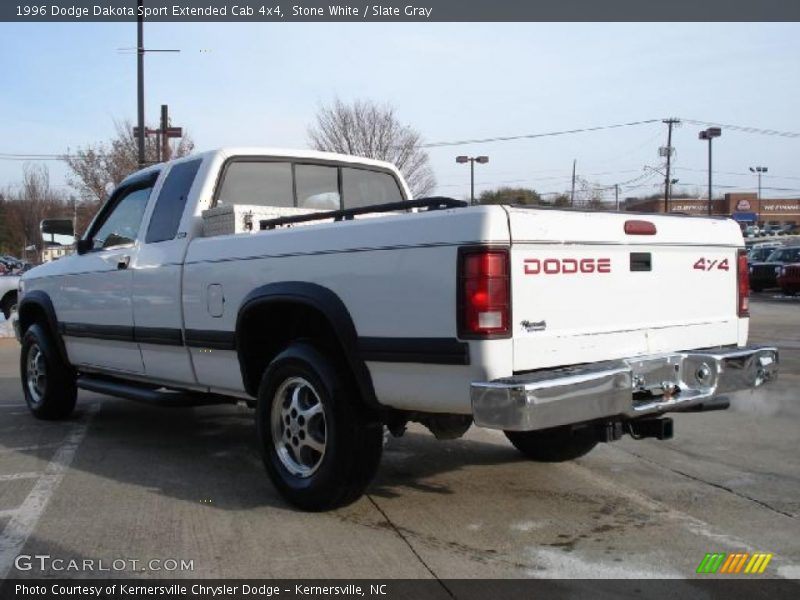 Stone White / Slate Gray 1996 Dodge Dakota Sport Extended Cab 4x4