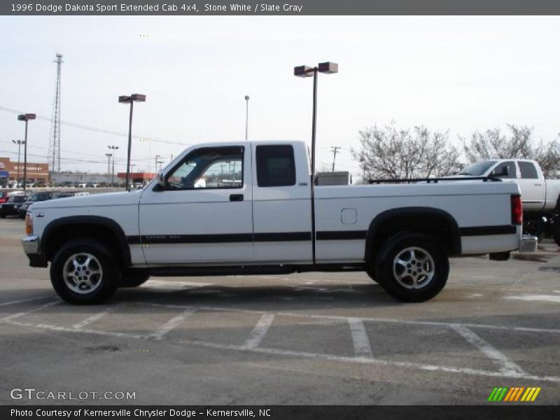 Stone White / Slate Gray 1996 Dodge Dakota Sport Extended Cab 4x4