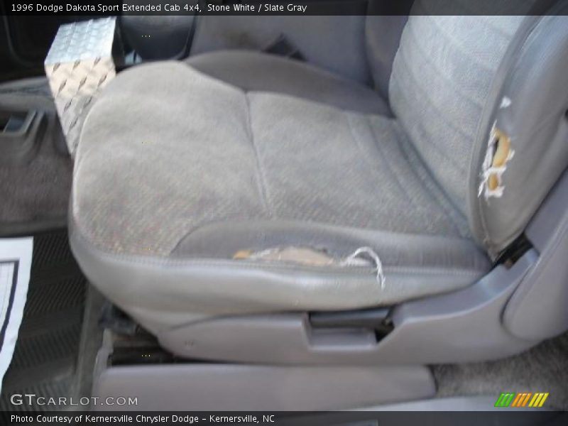 Stone White / Slate Gray 1996 Dodge Dakota Sport Extended Cab 4x4