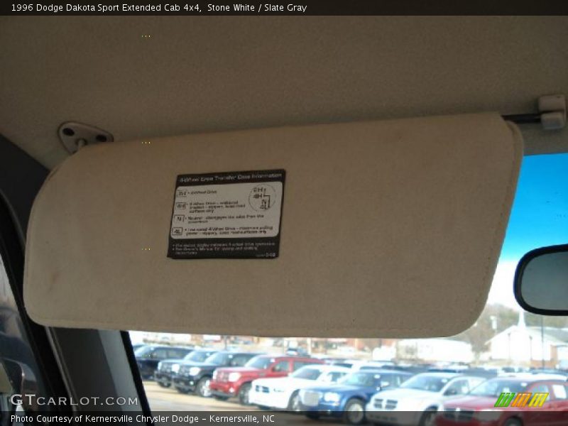 Stone White / Slate Gray 1996 Dodge Dakota Sport Extended Cab 4x4