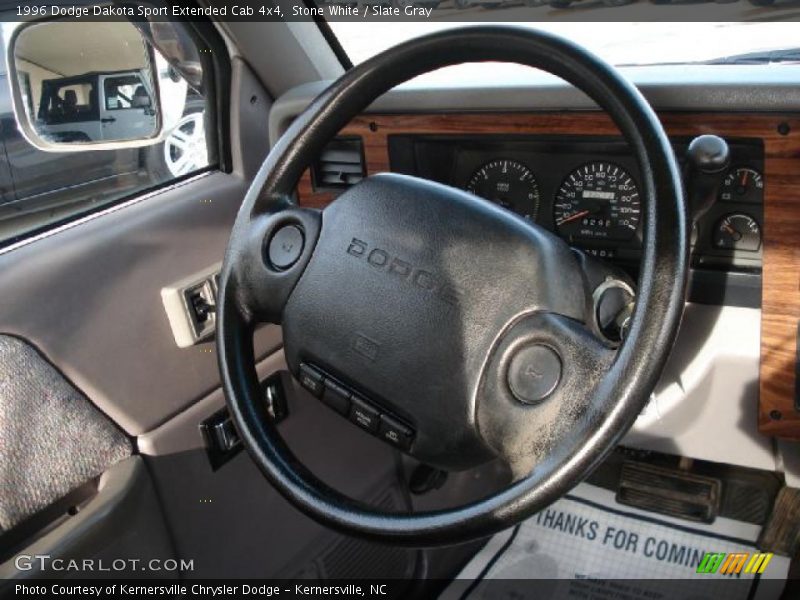 Stone White / Slate Gray 1996 Dodge Dakota Sport Extended Cab 4x4