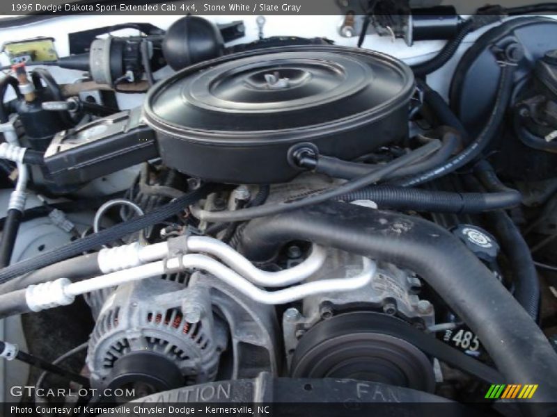 Stone White / Slate Gray 1996 Dodge Dakota Sport Extended Cab 4x4
