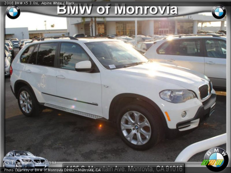 Alpine White / Black 2008 BMW X5 3.0si
