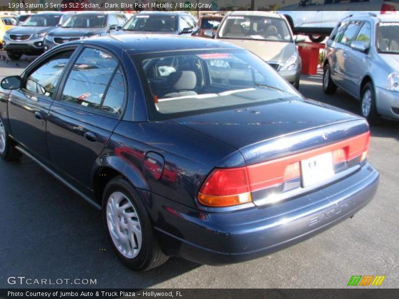 Dark Blue Pearl Metallic / Black/Gray 1998 Saturn S Series SL2 Sedan