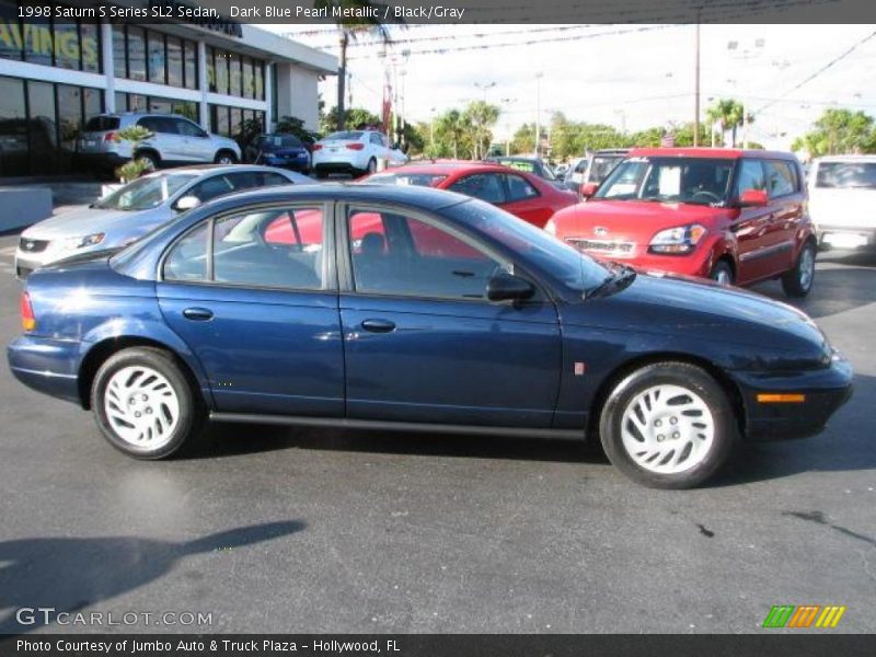 Dark Blue Pearl Metallic / Black/Gray 1998 Saturn S Series SL2 Sedan