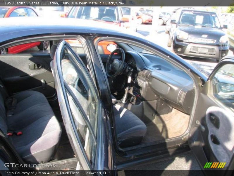 Dark Blue Pearl Metallic / Black/Gray 1998 Saturn S Series SL2 Sedan