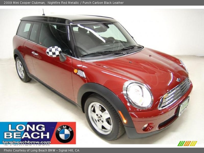 Nightfire Red Metallic / Punch Carbon Black Leather 2009 Mini Cooper Clubman