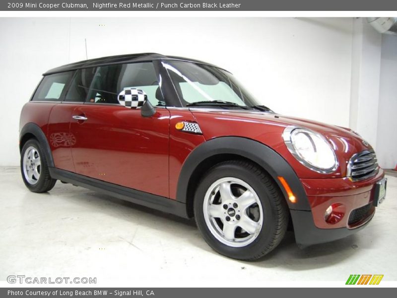 Nightfire Red Metallic / Punch Carbon Black Leather 2009 Mini Cooper Clubman