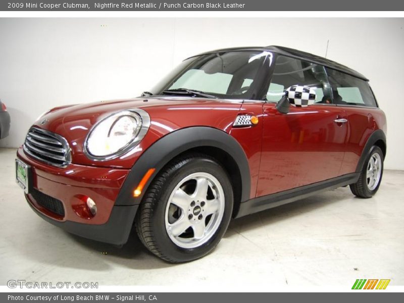 Nightfire Red Metallic / Punch Carbon Black Leather 2009 Mini Cooper Clubman