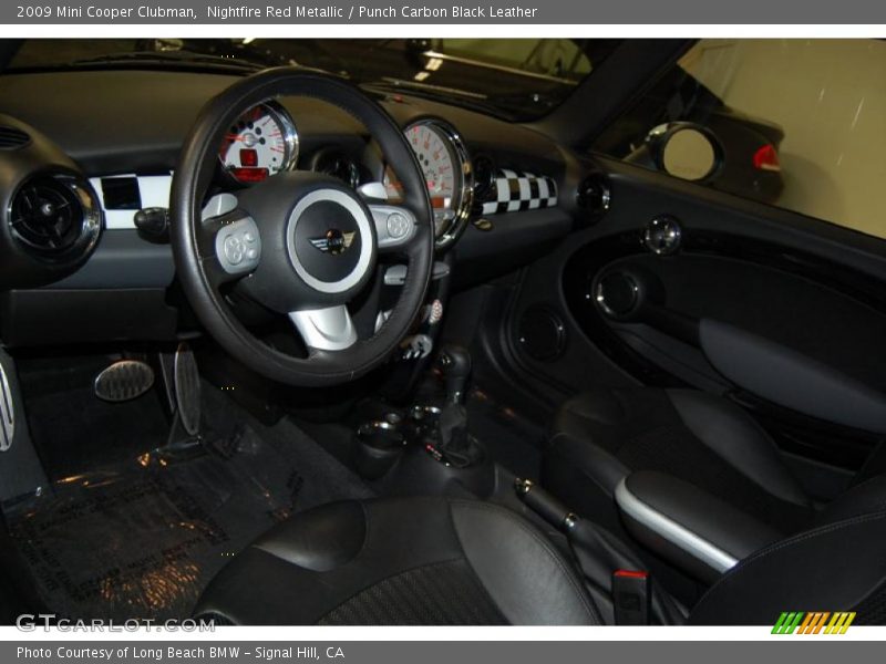 Nightfire Red Metallic / Punch Carbon Black Leather 2009 Mini Cooper Clubman