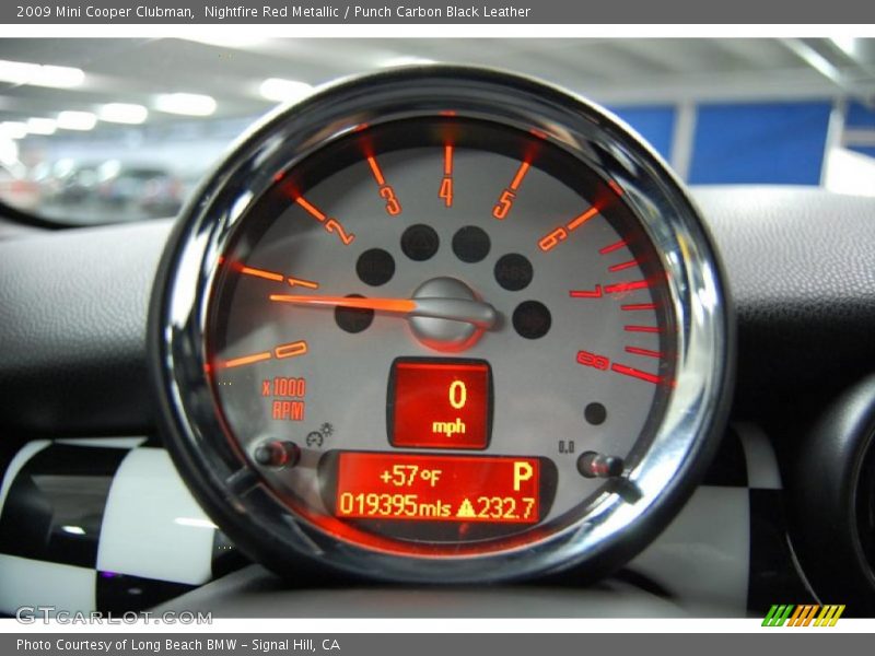 Nightfire Red Metallic / Punch Carbon Black Leather 2009 Mini Cooper Clubman
