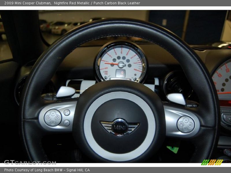 Nightfire Red Metallic / Punch Carbon Black Leather 2009 Mini Cooper Clubman