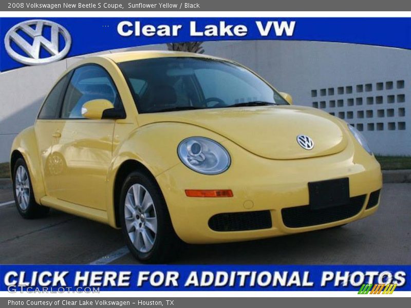 Sunflower Yellow / Black 2008 Volkswagen New Beetle S Coupe