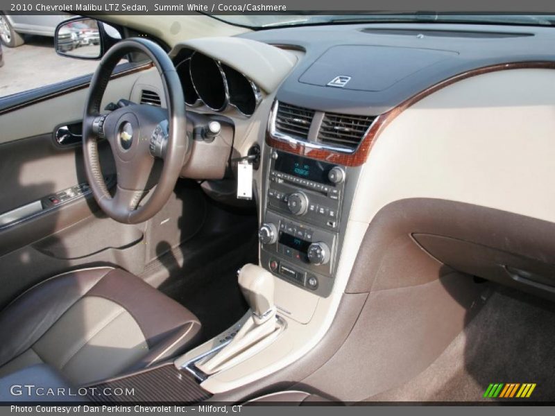 Summit White / Cocoa/Cashmere 2010 Chevrolet Malibu LTZ Sedan