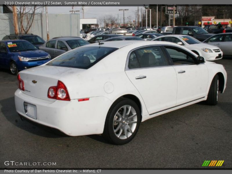 Summit White / Cocoa/Cashmere 2010 Chevrolet Malibu LTZ Sedan