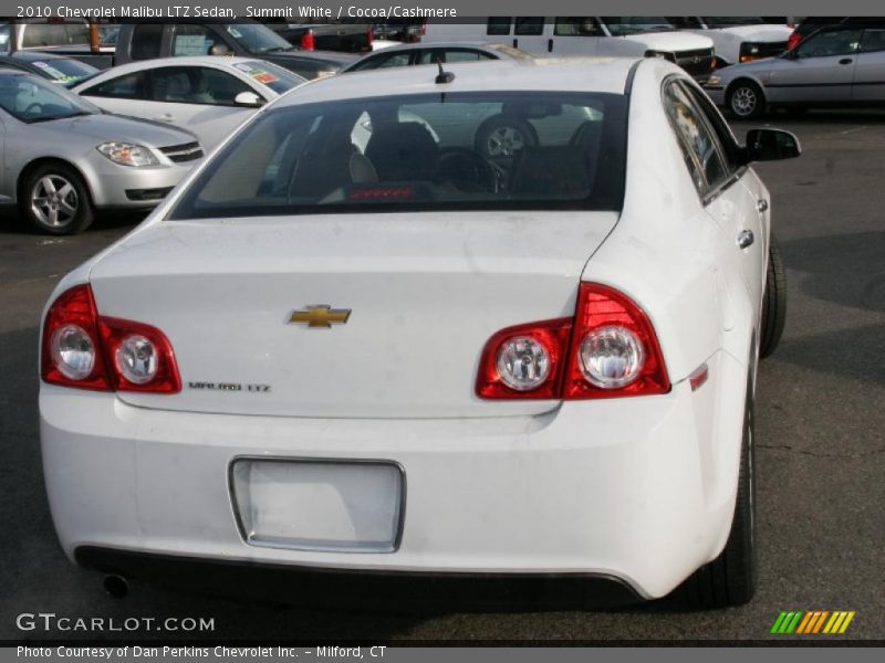 Summit White / Cocoa/Cashmere 2010 Chevrolet Malibu LTZ Sedan