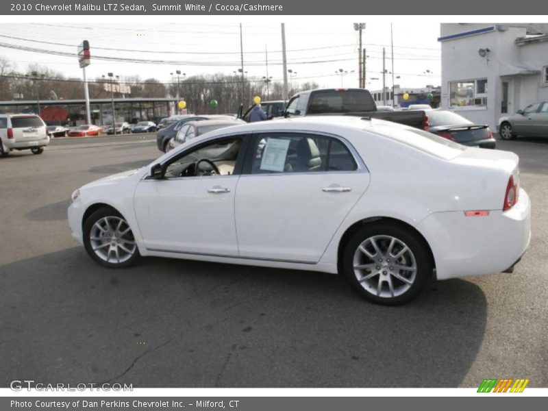 Summit White / Cocoa/Cashmere 2010 Chevrolet Malibu LTZ Sedan