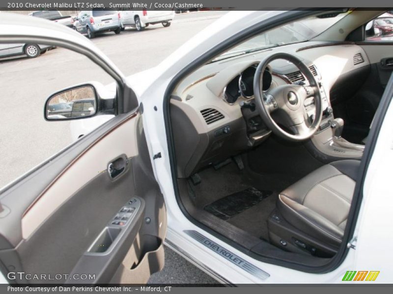 Summit White / Cocoa/Cashmere 2010 Chevrolet Malibu LTZ Sedan