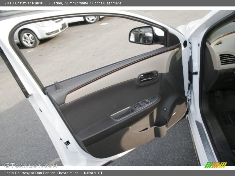Summit White / Cocoa/Cashmere 2010 Chevrolet Malibu LTZ Sedan