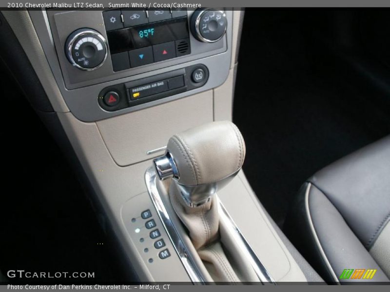 Summit White / Cocoa/Cashmere 2010 Chevrolet Malibu LTZ Sedan